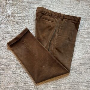 Orvis Brisbane Moss Corduroy Pants 38 x 32 Brown Portugal 97% Cotton